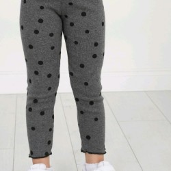 Детско долнище в графит на черни точки Детско долнище в графит на черни точки