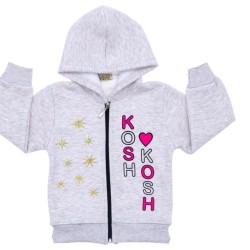 Ватиран суичър в сиво със златисти звездички Ватиран суичър в сиво със златисти звездички