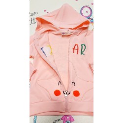 Детски суичър в прасковено розово  Star