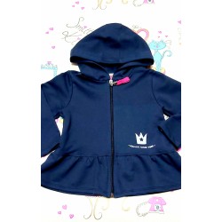 Детски суичър в тъмносиньо с коронка Детски суичър в тъмносиньо с коронка