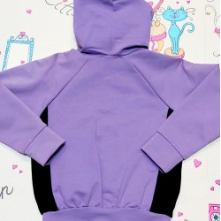 Детски суичър в лилаво с качулка Детски суичър в лилаво с качулка