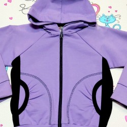 Детски суичър в лилаво с качулка Детски суичър в лилаво с качулка