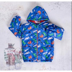 Детско преходно пролетно есенно яке с подплата на Динозаври