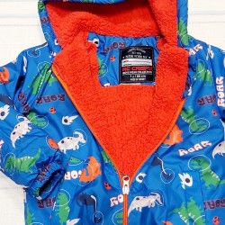 Детско преходно пролетно есенно яке с подплата на Динозаври Детско преходно пролетно есенно яке с подплата на Динозаври
