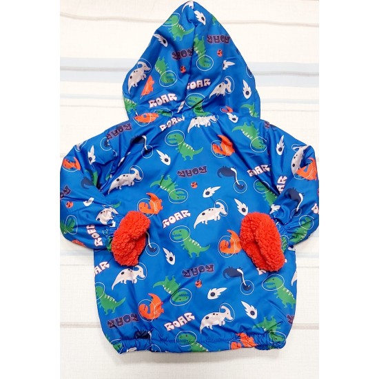 Детско преходно пролетно есенно яке с подплата на Динозаври Детско преходно пролетно есенно яке с подплата на Динозаври