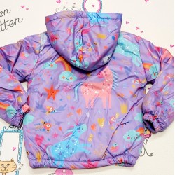 Преходно пролетно есенно яке с подплата в лилаво с Еднорози Преходно пролетно есенно яке с подплата в лилаво с Еднорози