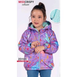 Преходно пролетно есенно яке с подплата в лилаво с Еднорози Преходно пролетно есенно яке с подплата в лилаво с Еднорози