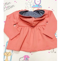 Детски суичър в пепеливо розово с качулка Детски суичър в пепеливо розово с качулка