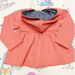 Детски суичър в пепеливо розово с качулка Детски суичър в пепеливо розово с качулка