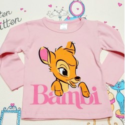 Детска блуза с Бамби в розово Детска блуза с Бамби в розово