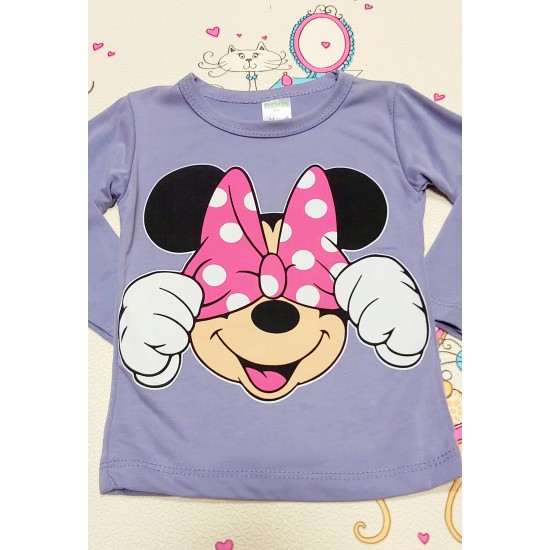 Детска блуза в лилаво с Мини Детска блуза в лилаво с Мини