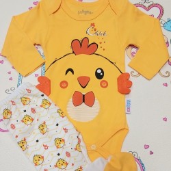 Бебешки комплект с Петле в жълто 68см-74см