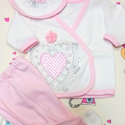 Бебешки комплект за новородено  Сърчице