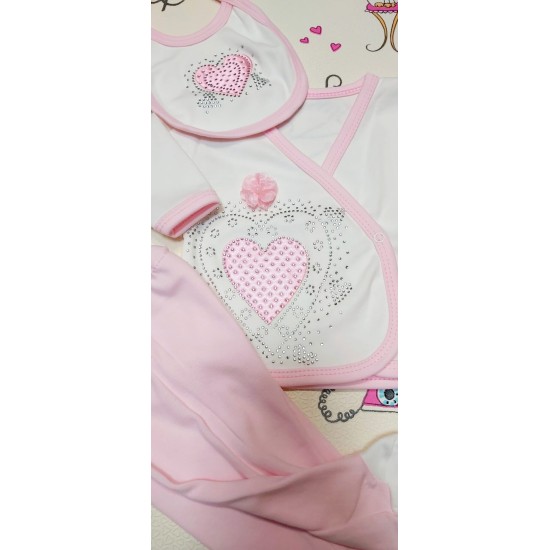 Бебешки комплект за новородено  Сърчице
