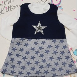 Бебешки комплект от сукман и блуза Звездичка Бебешки комплект от сукман и блуза Звездичка