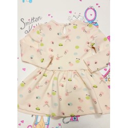 Детска рокля с панделка в кремаво  Awesome