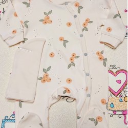 Бебешки гащеризон с шапка на портокали Бебешки гащеризон с шапка на портокали