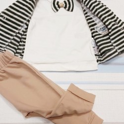 Бебешки комплект от 3 части със сако