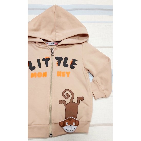 Бебешки бежов суичър  Little Monkey