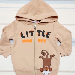 Бебешки бежов суичър  Little Monkey