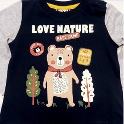 Бебешка блуза с мечо LOVE NATURE Бебешка блуза с мечо LOVE NATURE