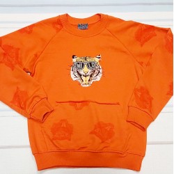 Детска блуза в оранжево с тигър 8-12г Детска блуза в оранжево с тигър 8-12г