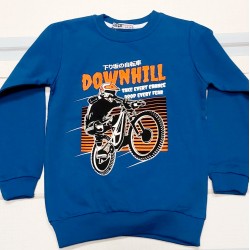 Блуза за момче в синьо с колоездач Блуза за момче в синьо с колоездач