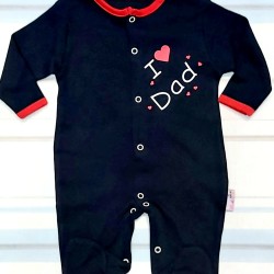 Бебешки гащеризон в тъмносиньо I LOVE DAD Бебешки гащеризон в тъмносиньо I LOVE DAD