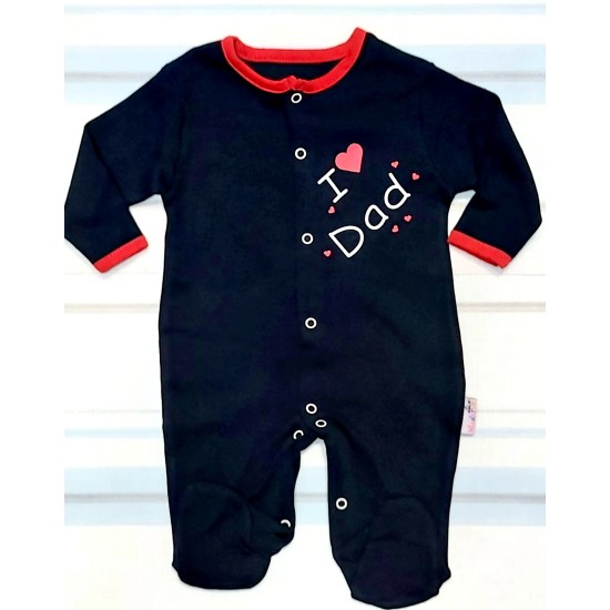 Бебешки гащеризон в тъмносиньо I LOVE DAD