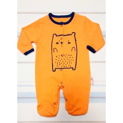 Оранжев бебешки гащеризон с Мечо