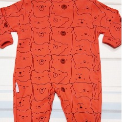 Бебешки гащеризон с мечета в оранжево/керемидено