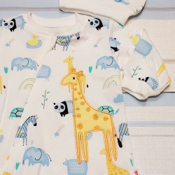 Бебешки гащеризон  Жираф с шапка