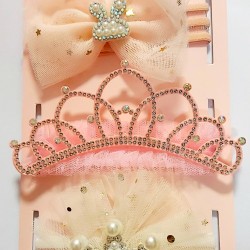 Бебешки ленти за коса в кутия  Корона