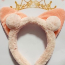 Пухкава диадема с ушички в розово Пухкава диадема с ушички в розово