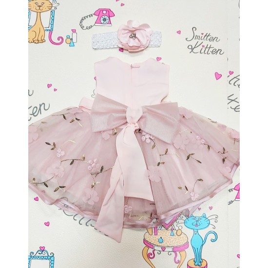 Официална рокля в розово с тюл и цветя ,,Bellissima Официална рокля в розово с тюл и цветя ,,Bellissima