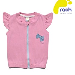 Бебешки елек в розово с панделка RACH Бебешки елек в розово с панделка RACH