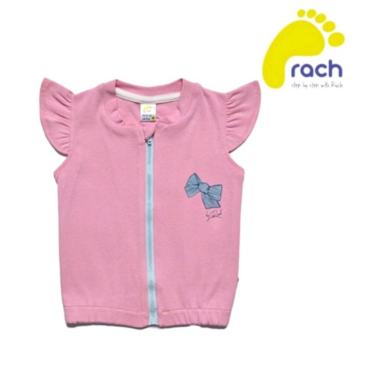 Бебешки елек в розово с панделка RACH