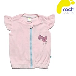 Бебешки елек в светло розово с панделка RACH Бебешки елек в светло розово с панделка RACH