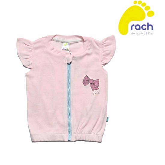 Бебешки елек в светло розово с панделка RACH