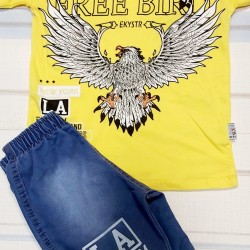 Детски комплект с жълта тениска Орел Детски комплект с жълта тениска Орел