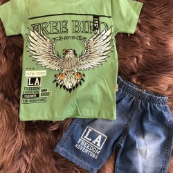 Комплект със зелена тениска  Орел