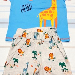 Детски комплект в синьо ,,Hello Giraffe