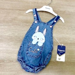 Дънков бебешки гащеризон Зайче Дънков бебешки гащеризон Зайче