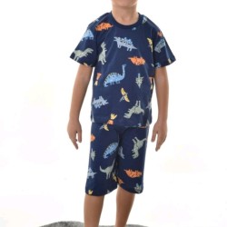 Детски комплект в тъмносиньо с динозаври