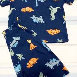 Детски комплект в тъмносиньо с динозаври Детски комплект в тъмносиньо с динозаври