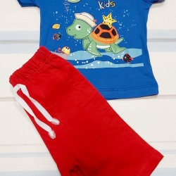 Бебешки летен комплект с костенурка за момче Бебешки летен комплект с костенурка за момче