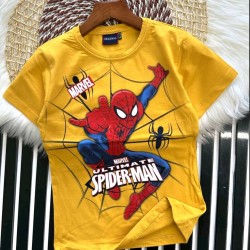 Детска лятна тениска в жълто със Спайдърмен Детска лятна тениска в жълто със Спайдърмен