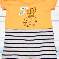 Бебешки ромпър с тигър и слонче