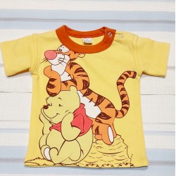 Бебешка жълта тениска с Мечо Пух