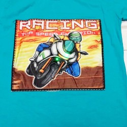 Музикална светеща тениска в зелено с мотор Музикална светеща тениска в зелено с мотор